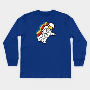 Floating Spaceman Kids Long Sleeve T-Shirt